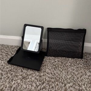 Mary Kay Black Makeup Mirror with Case